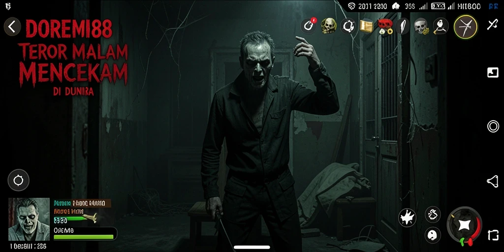 Gameplay menegangkan dari DOREMI88 dengan suasana Horror yang kental.