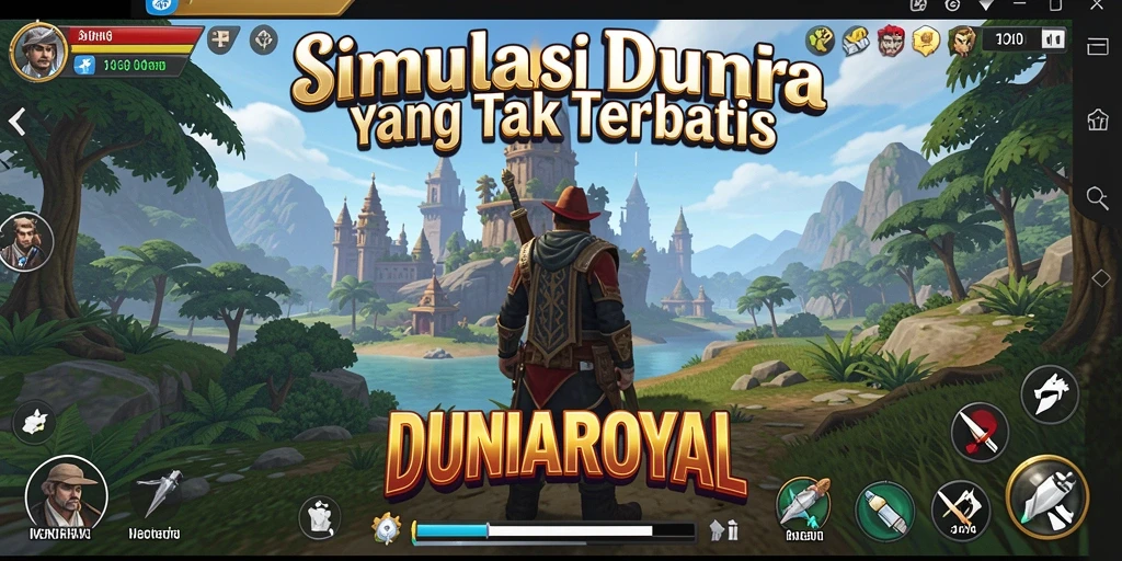 Tampilan gameplay DUNIAROYAL yang menarik dan penuh warna.
