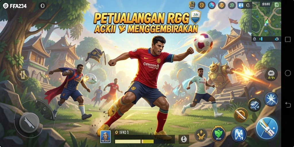 Gameplay FIFA234 yang menampilkan pertempuran seru di dunia fantasi.