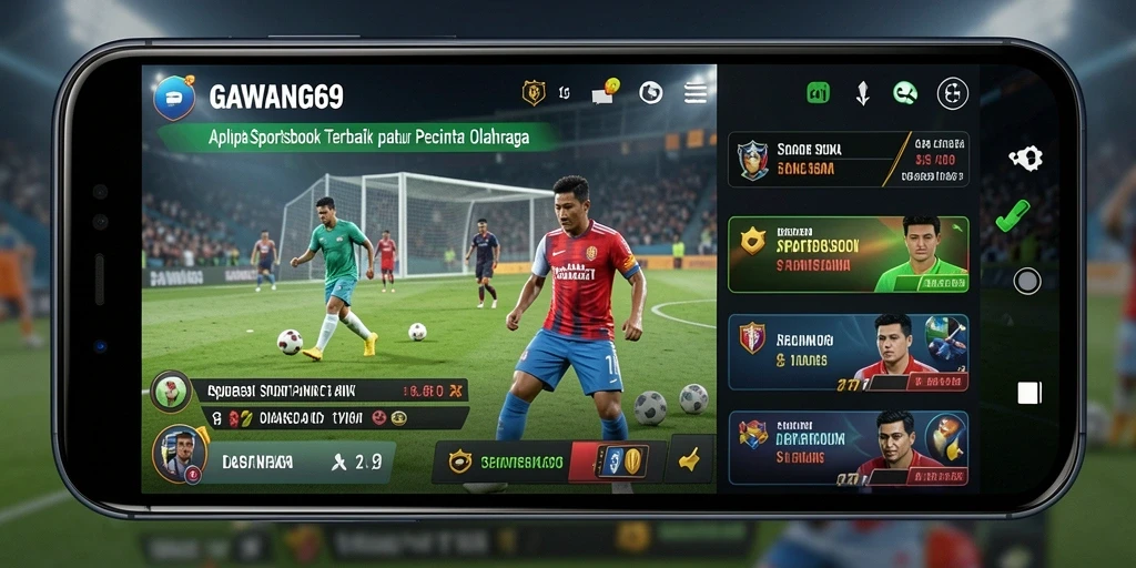 Tampilan menarik aplikasi GAWANG69 saat memasang taruhan olahraga.