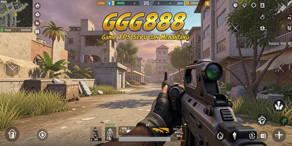 Screenshot aksi seru dalam gameplay TPS GGG888.