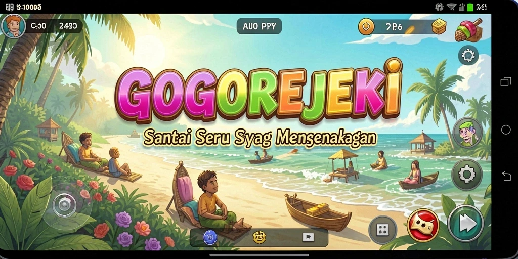 Gameplay GOGOREJEKI menampilkan suasana santai dan menyenangkan.