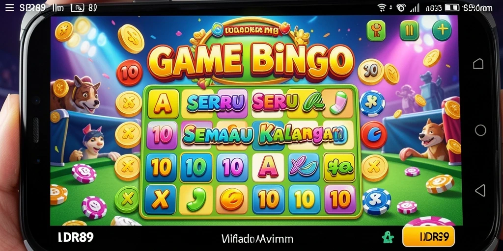 Tampilan menarik dari gameplay Bingo di IDR89 dengan berbagai tema.
