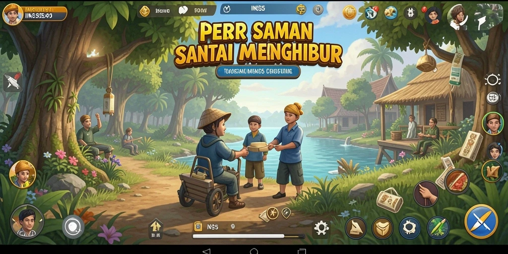 Screenshot INS55 menampilkan gameplay santai yang menghibur.