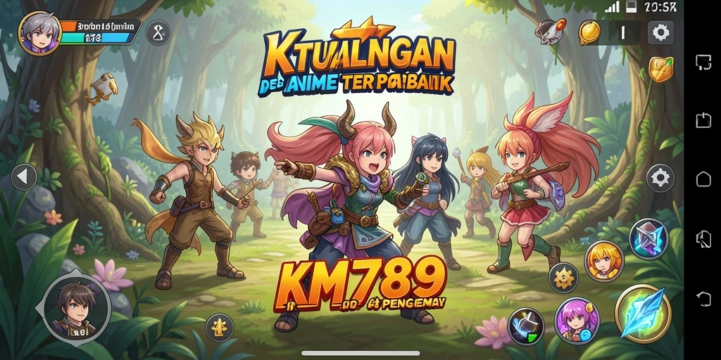 Screenshot KM789 menampilkan pertarungan karakter Anime yang mendebarkan.