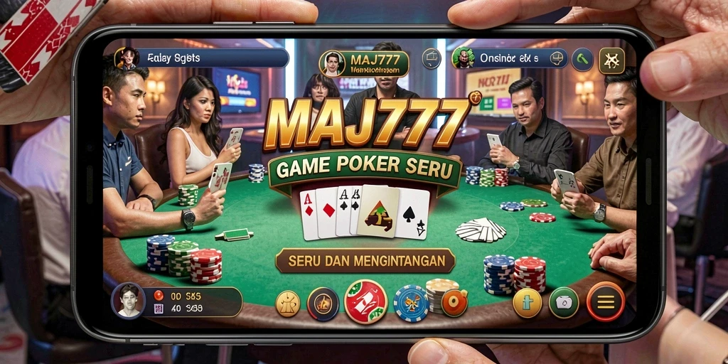 Tampilan gameplay Poker yang menarik dan mengasyikkan di MAJ777.