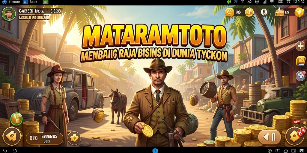Tampilan gameplay <strong>MATARAMTOTO</strong> yang menampilkan strategi bisnis yang menarik.
