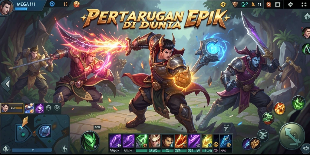 Tangkapan layar dari gameplay seru di MEGA111.