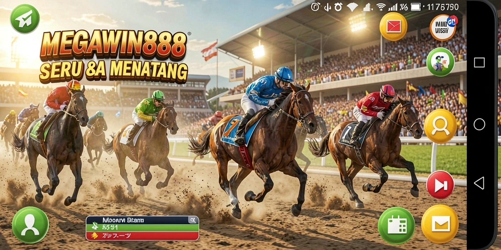 Gameplay seru dari MEGAWIN888 dengan balapan cepat dan menegangkan.