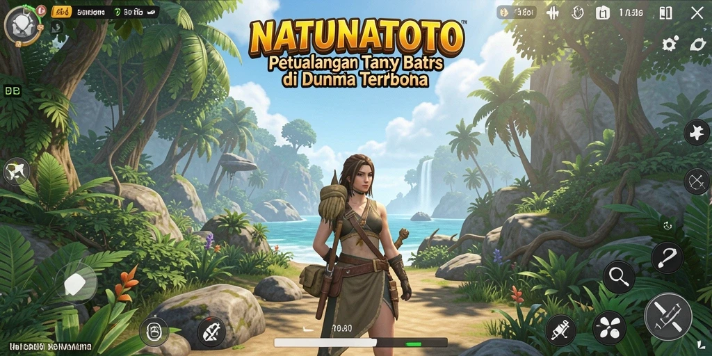 Tangkapan layar menampilkan aksi petualangan di dunia terbuka NATUNATOTO.