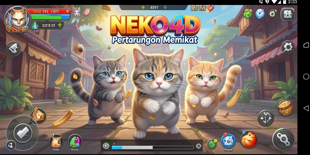 Tampilan penuh aksi dari gameplay NEKO4D yang mengesankan.