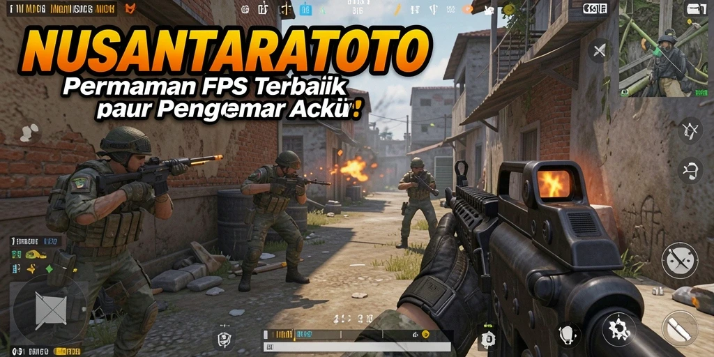 Tampilan gameplay FPS yang intens dan mendebarkan.