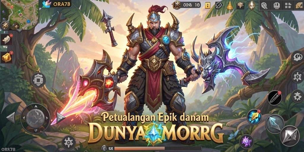 Tangkapan layar gameplay ORA78 menampilkan aksi mendebarkan dalam dunia MMORPG.