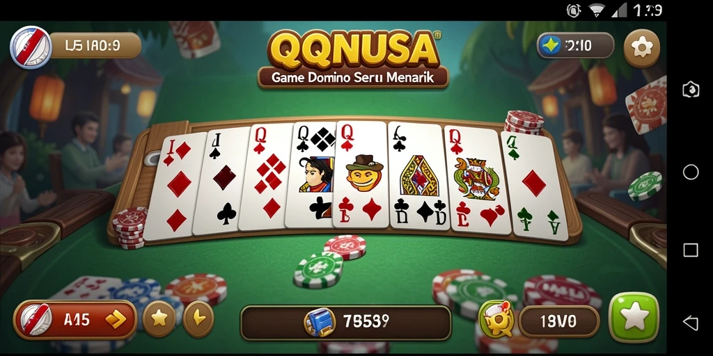 Tangkapan layar gameplay QQNUSA dengan suasana seru dan interaktif.