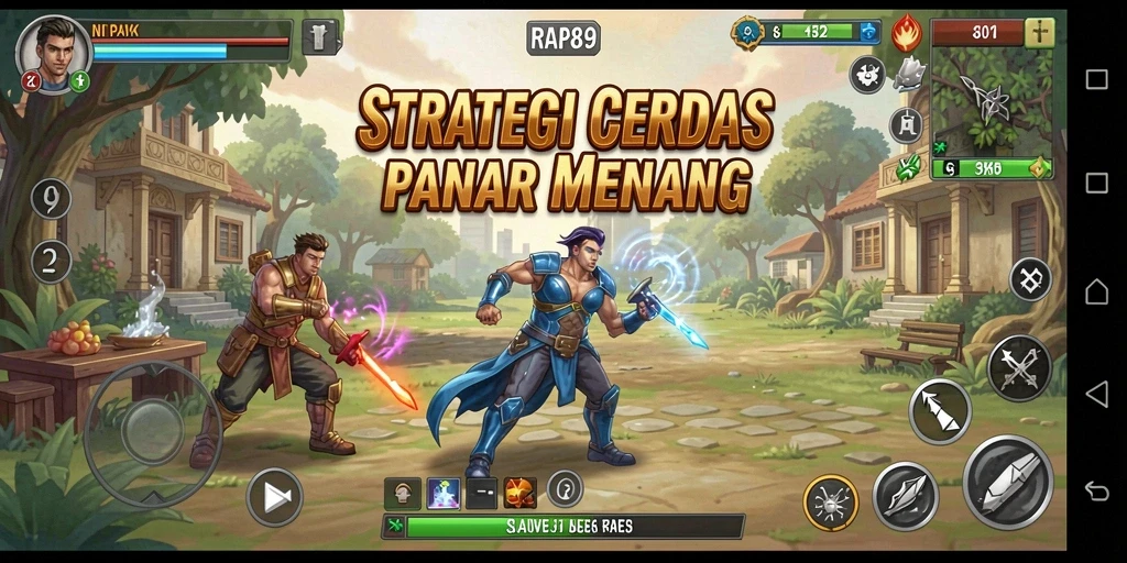 Tampilan gameplay strategi yang mendebarkan dan penuh taktik.