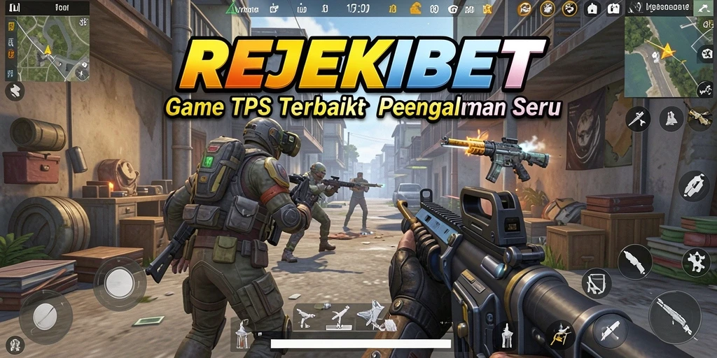 Tampilan gameplay mendebarkan dalam REJEKIBET dengan aksi tembak-menembak intens.
