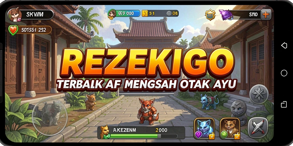 Screenshot gameplay REZEKIGO menampilkan pertempuran strategi yang mendebarkan.