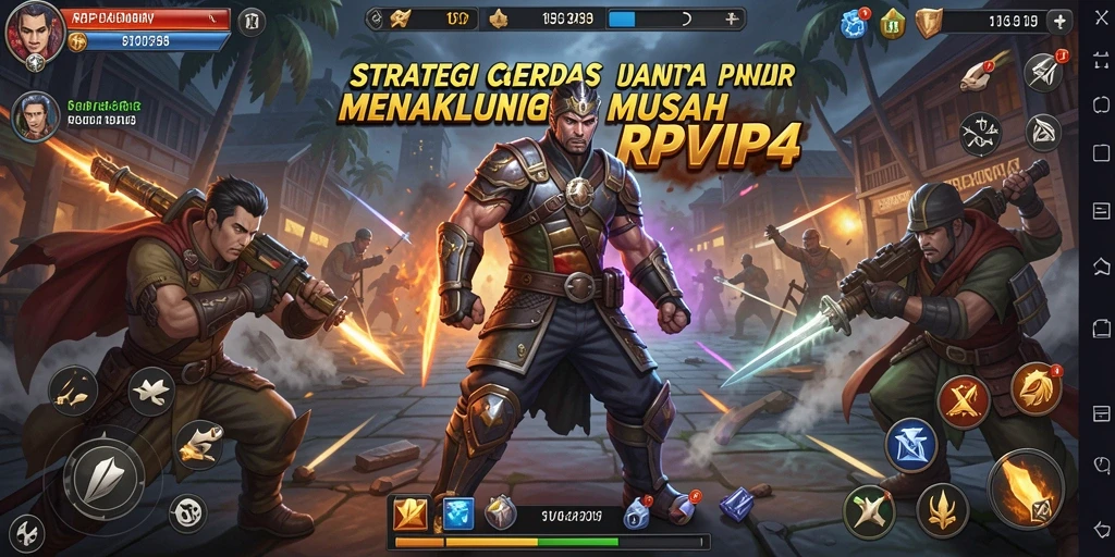 Tampilan gameplay RPVIP4 yang menegangkan dalam pertempuran strategi.