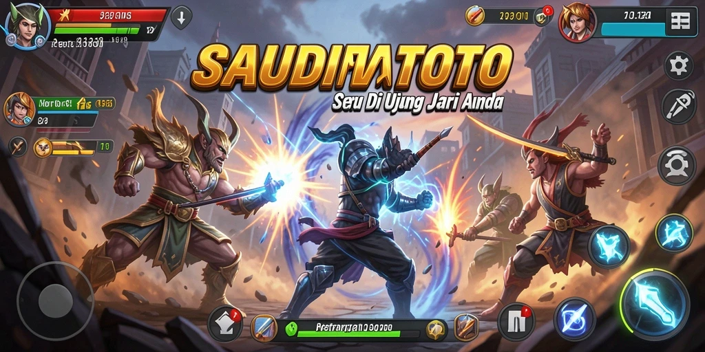 Screenshot dari gameplay SAUDITOTO yang menampilkan pertarungan seru.
