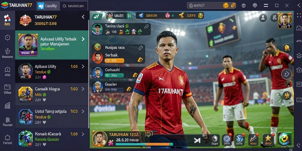 Tampilan aplikasi TARUHAN77 yang modern dan informatif.
