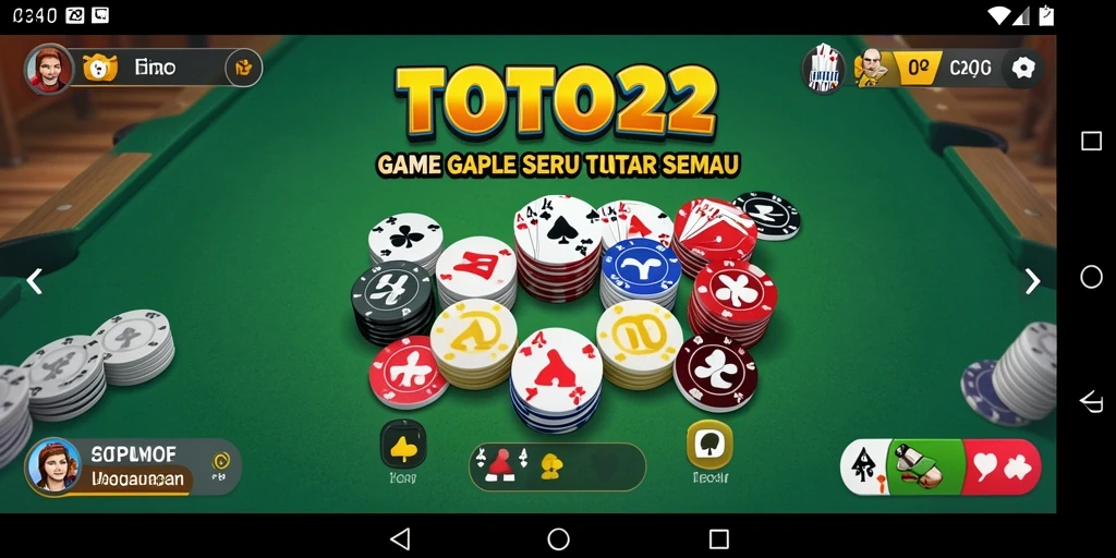 Tampilan permainan Gaple seru di TOTO22 dengan pemain aktif.