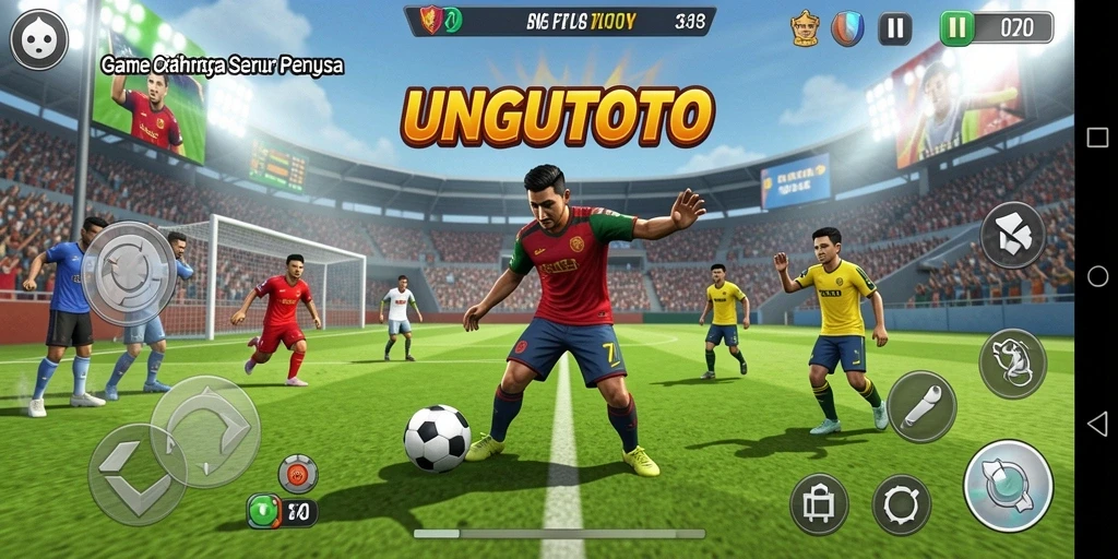 Tampilan screenshot utama UNGUTOTO menunjukkan serunya gameplay olahraga.