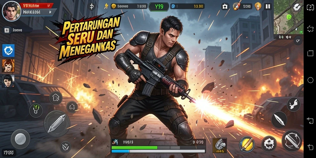 Screenshot <strong>Y89</strong> menampilkan aksi pertarungan cepat dengan karakter ikonik.
