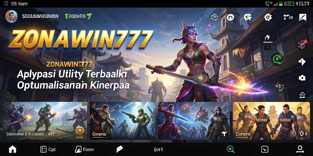 Tampilan utama ZONAWIN777 dengan fitur optimasi kinerja.